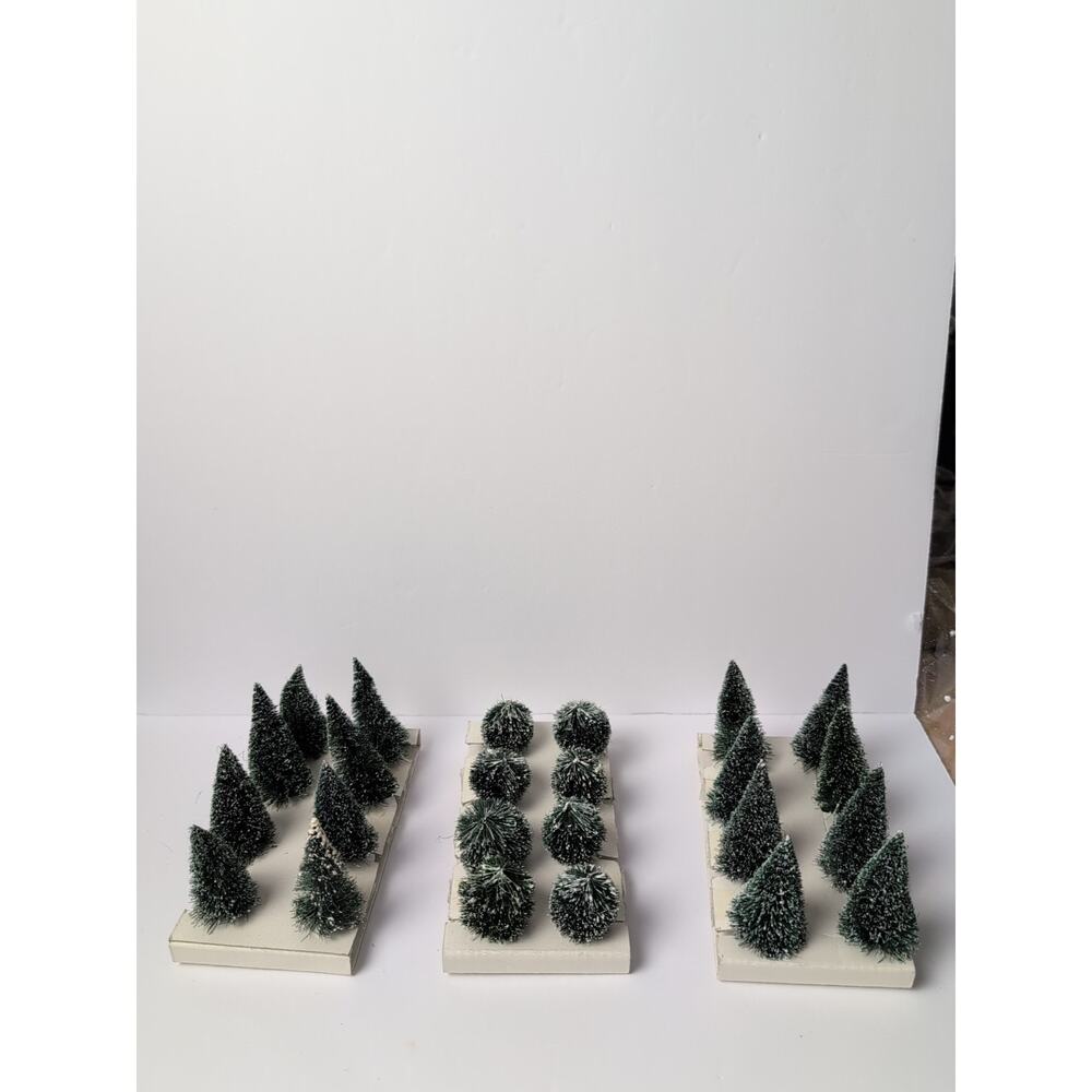 Dept 56 Lot‎ Of 24 Topiary 3 In & 2 In Christmas Tree's And Bushes